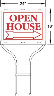 Classic Round Rod Frame | Open House Sign frame