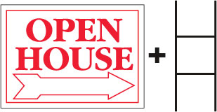 OPEN HOUSE Sign With Stand