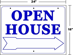 Real Estate Signs | Open House Realtor Sign Blue