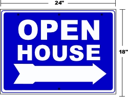 Real Estate Signs | Open House Sign BLUE