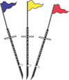 Realtor Sign stakes l Outdoor Pennant pole stakes